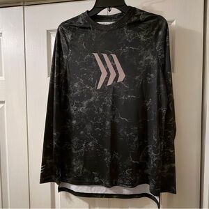 Gillz Black and Gray Long Sleeve Athletic Shirt Size S